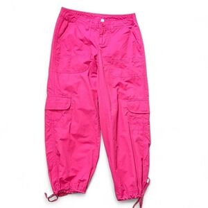 Vintage 90s‎ Sideout Hot Pink Sport "Parachute" Cargo Pants, Women's Size 3